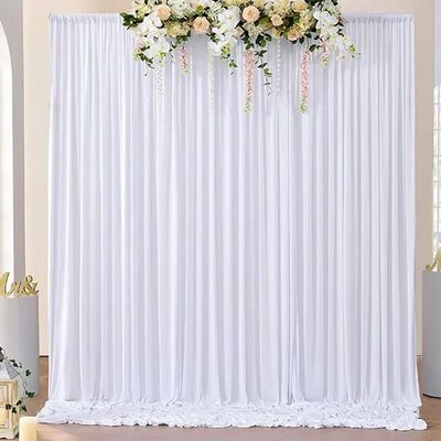 5x8/10ft Wrinkle Free White Backdrop Curtain for Wedding Bac