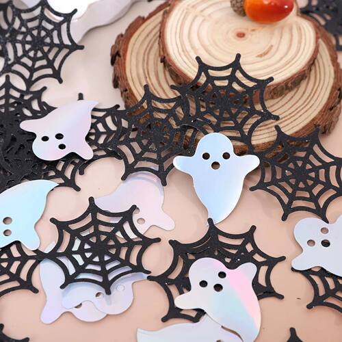 100~200pcs Halloween Cool Black Spiderwebs Ghosts Confetti P