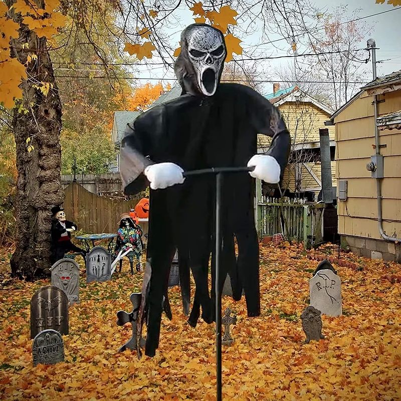 Garden Ghostface Scarecrow Halloween Decor Outside Hanging S