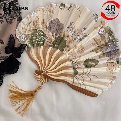 Chinese Style Silk Fan Folding Fan Wedding Fan Art Gifts Dan