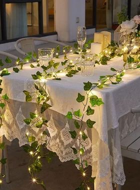 10M/5M/2M Green Leaf Fake Plants String Light Battery Powere