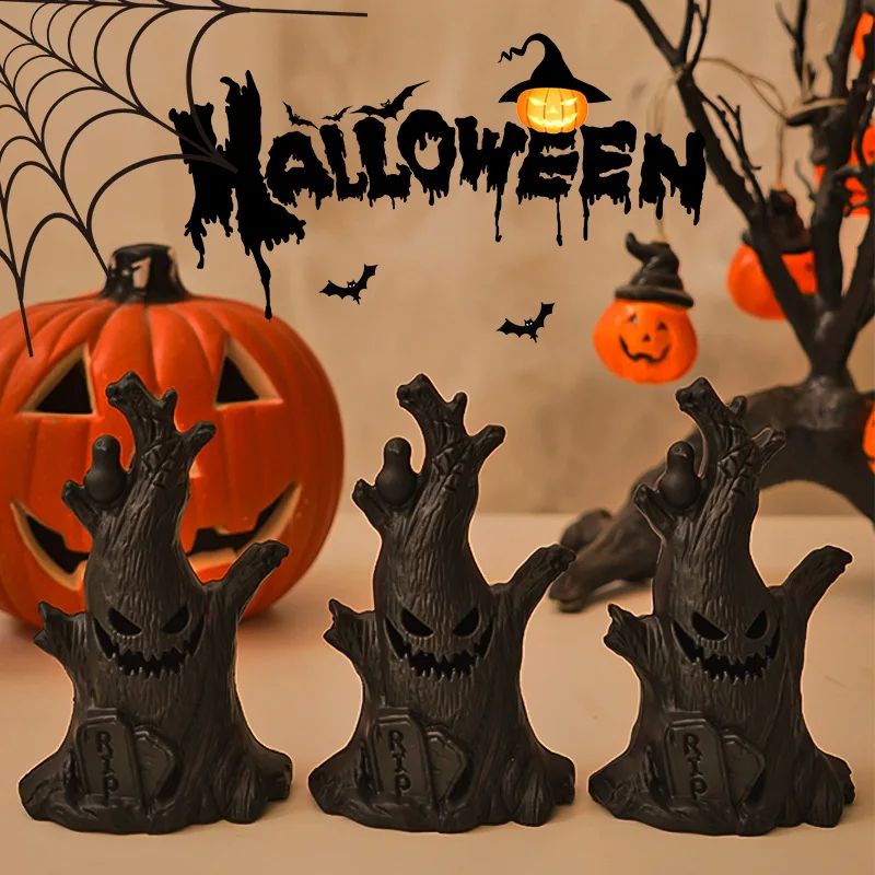 Halloween Led Glow Ghost Tree Light Home Decoration Candle L