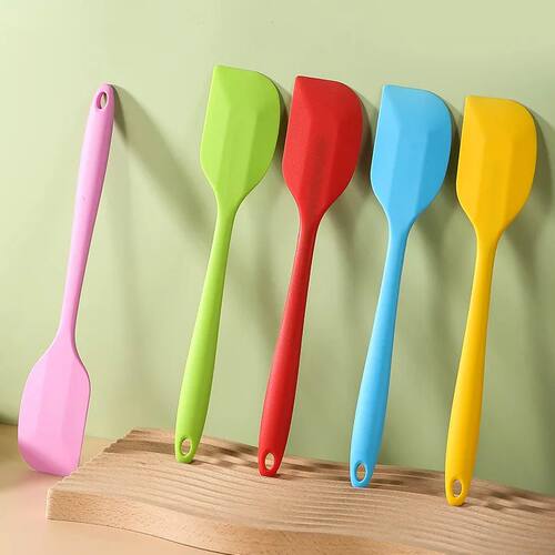 1PC Small Heat Resistant Integrate Handle Silicone Spooncolo