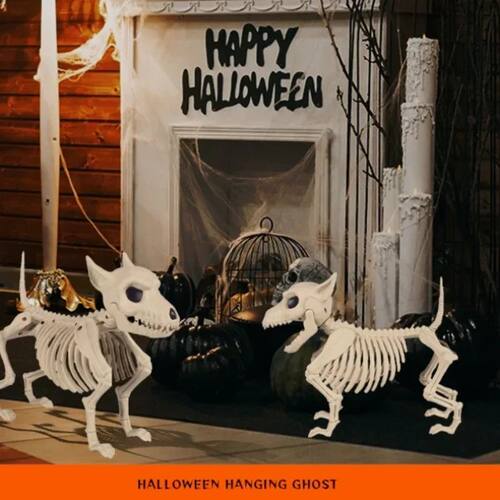 Halloween Decor Creative Home Ornament Animal Skeleton Littl