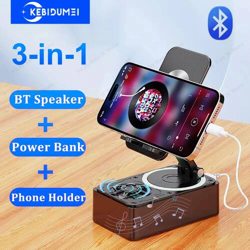 3-in-1 Bluetooth Speaker Phone Power Bank Foldable Wireless