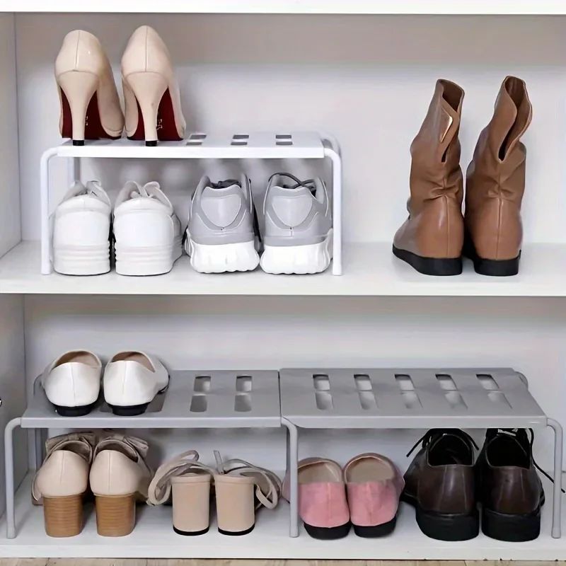 Plastic Shoe Rack Multi-Tier Storage Organizer Space Saving