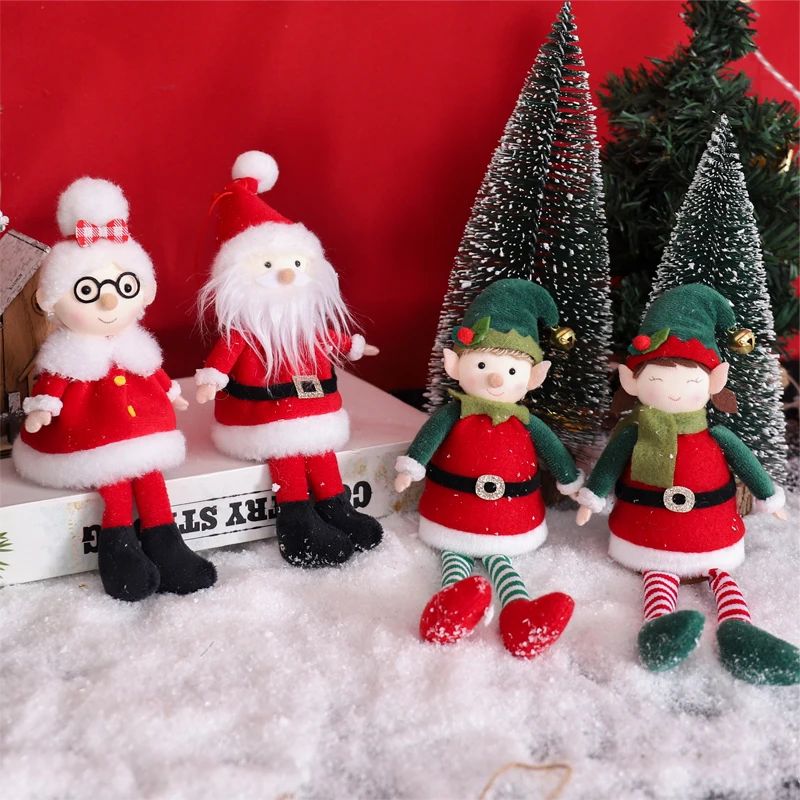 Santa Elves Christmas Plush Dolls Decor Supplies Fabric Smal
