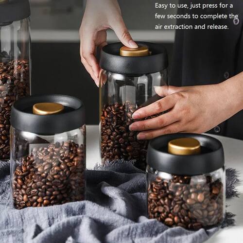 New Bean Coffee Storage Container Vacuum Seal Container Coff