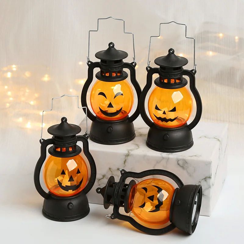 Halloween LED Hanging Pumpkin Lantern Light Ghost Lamp Candl