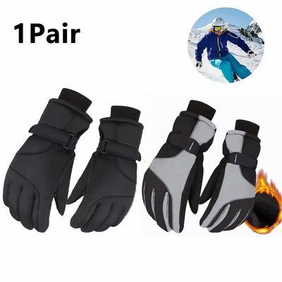 Winter Outdoor Warm Skiing Gloves Waterproof Skiing Gloves T