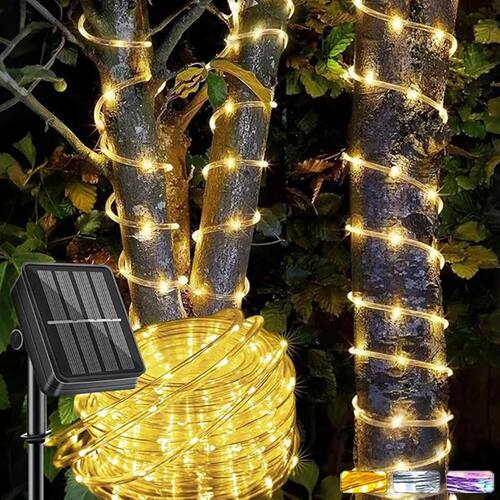 Solar String Fairy Lights Outdoor Waterproof 8 Modes Twinkle