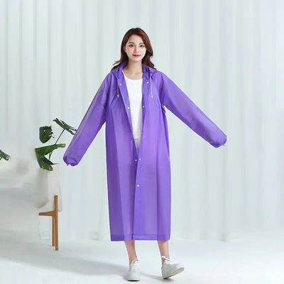 1pc Hooded Rain Coat Women Men Impermeable Thickened Waterpr