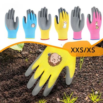 Kids Durable Waterproof Garden Work Gloves Non-Slip Children