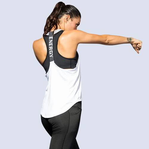 Gym Tops Women's Sports Top Letter Backless Shirts Sleeveles