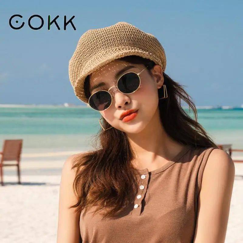 Octagonal Beret Women Sun Hat Painter Hat Outdoor Travel Bea