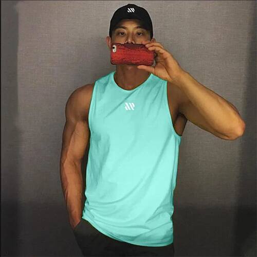 Mannen Bodybuilding Tank Tops Gym Workout Fitness Mouwloos S