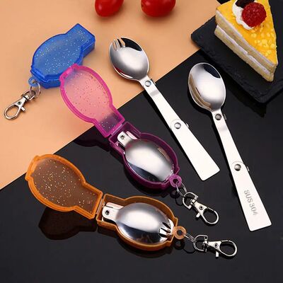 Outdoor Stainless Pocket Spoon Fork Travel Camping Utensil L