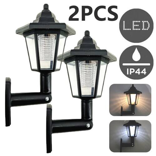2Pcs Solar Outdoor Light Garden Sunlight Wall Lamp Home Vill