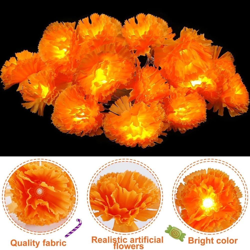Mexican Marigold Artificial Flowers Day of The Dead DIY Home