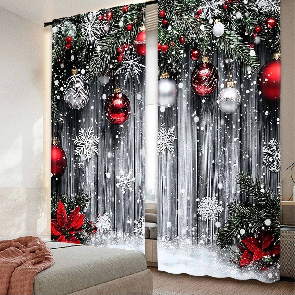 2pcs 2D flat printing Merry Christmas Curta WinterOrnaments