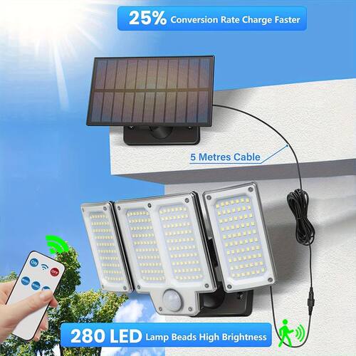 234/280 LED Solar Lights 3 Working Modes Super Bright Motion