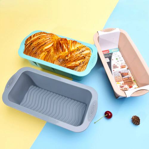3D Silicone Bread Loaf Pan Non-Stick Rectangular Baking Mold