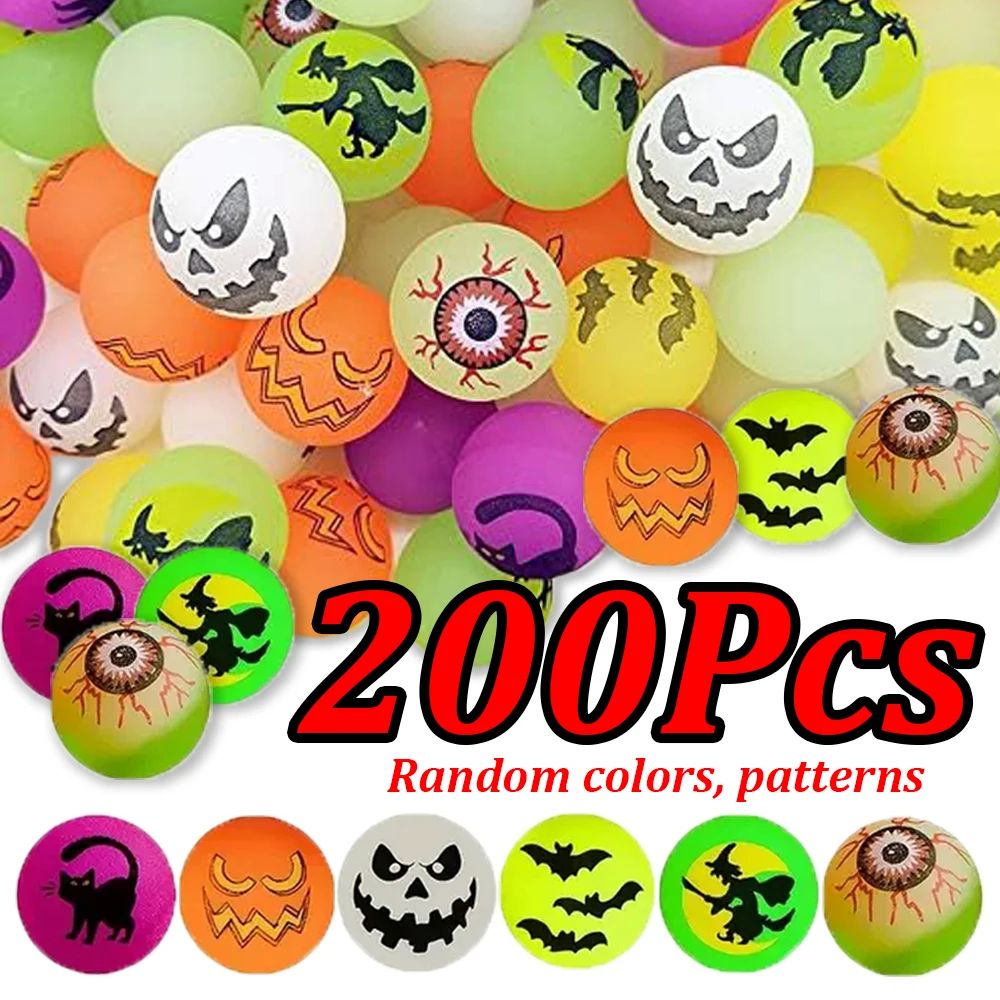 1-200Pcs Halloween Bouncing Balls Glow in The Dark Bouncy To