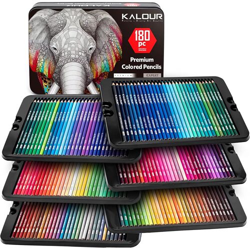 180 Colored Pencil Set for Adults Artists - Rich Pigment Sof