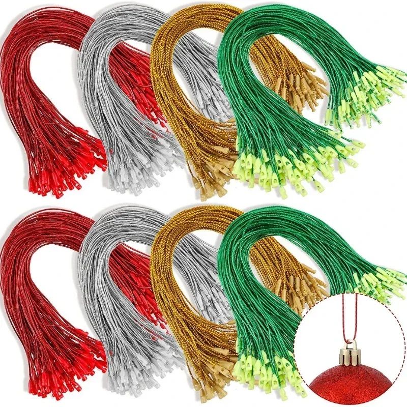 100pcs 20cm Polyester Strings for Christmas Pendants Xmas Tr