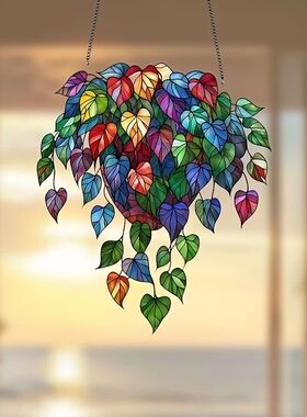 1pcs 8in 2D Acrylic Colored Summer Plant Light-Collecting De