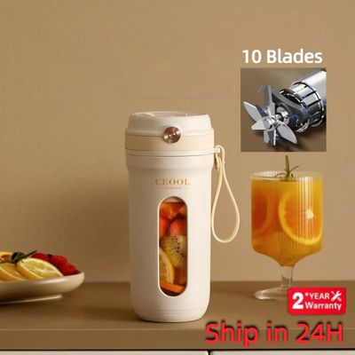 10 Blades Electric Portable Blender 350ML Juicer Fruit Mixer