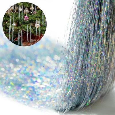 3000 Strands Icicles Iridescent Tel Foil Fringe Garland For