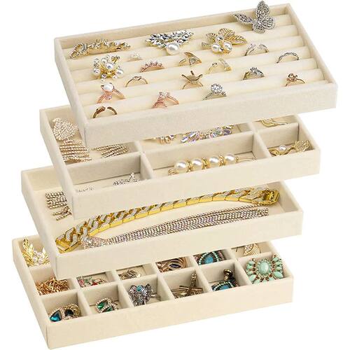 Velvet Jewelry Display Exquisite Jewellery Holder Portable R