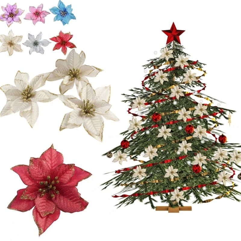 5/10/20pcs  christmas gifts  Artificial Christmas FlowersMer