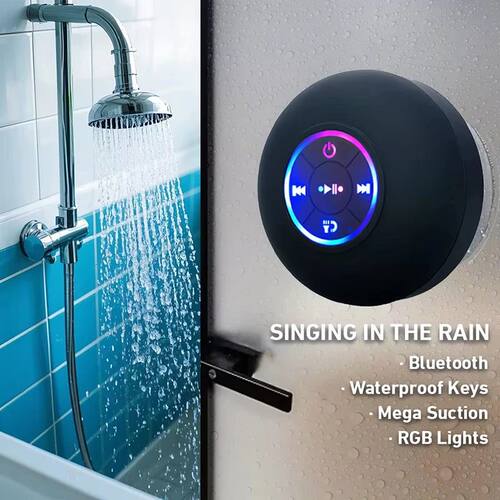 Portable Wireless Bluetooth Speaker LED Light IPX4 Waterproo