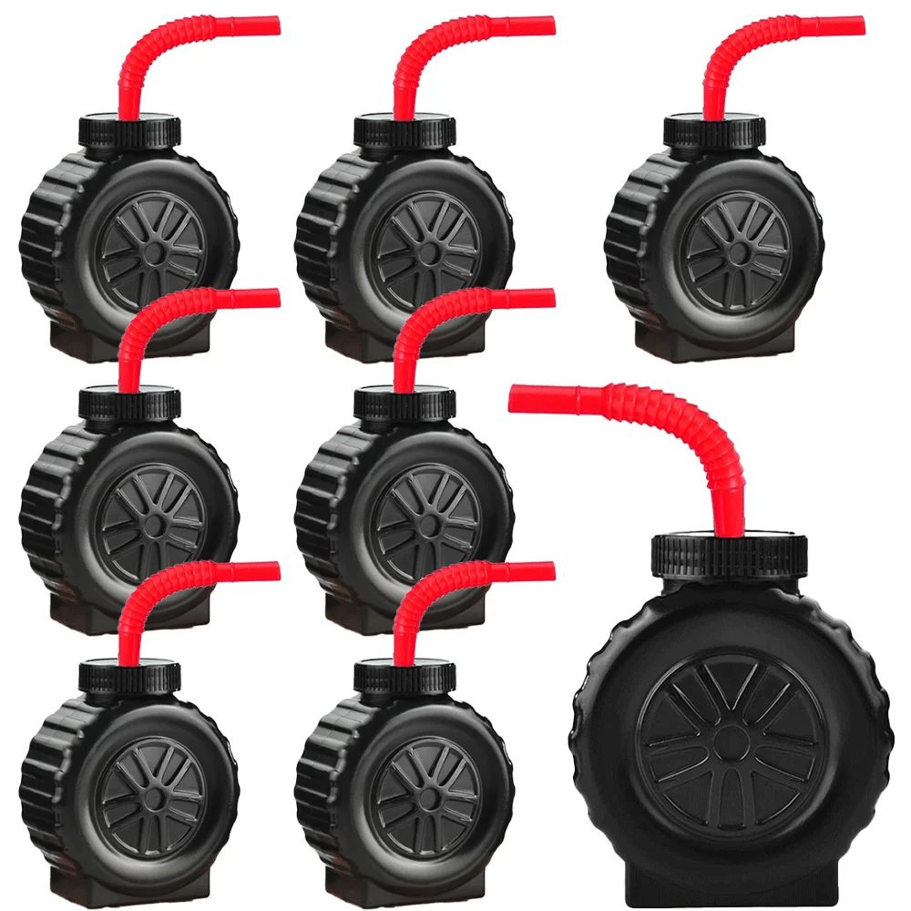 4/6/8/10Pcs Monster Truck Tire Cup Kids Construction Theme T