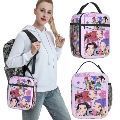 Huntrix Girlgroup K-Pop Group Demon Hunters Lunch Bag Cute L
