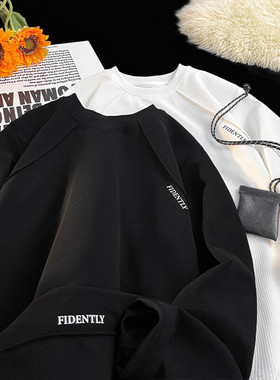 2025 春季新款 港风摆拍大码美式高街长袖T恤M-5X HT25191-特P30