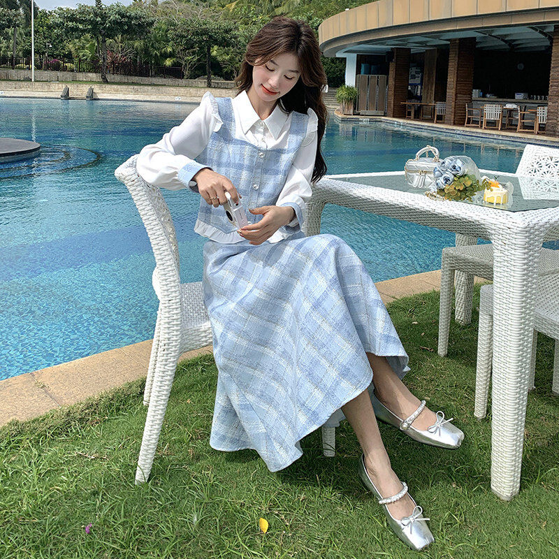 2025春装新款小香风套装女款气质上衣高级感长款半身裙两件套