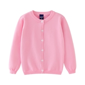 藏青色中大童 秋冬女童针织外套英伦风校服毛衣开衫 2025新款 暖暖