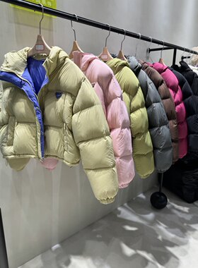韩国羽绒服女短款连帽加厚90白鸭绒糖果色公主风面包服小个子外套