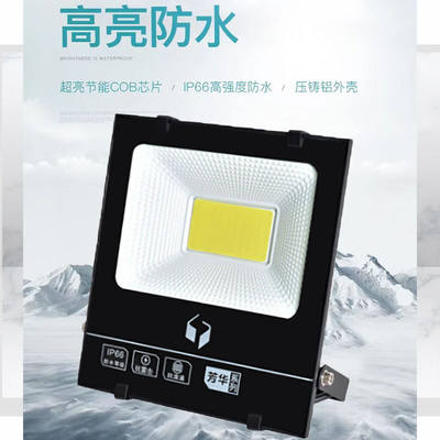 LED支架式投光灯100W-220V-6500K（白光）户外防水照明工业厂房集