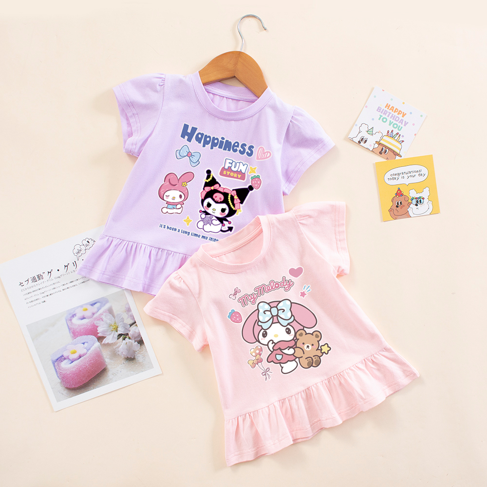 女童裙式T恤韩版卡通纯棉上衣