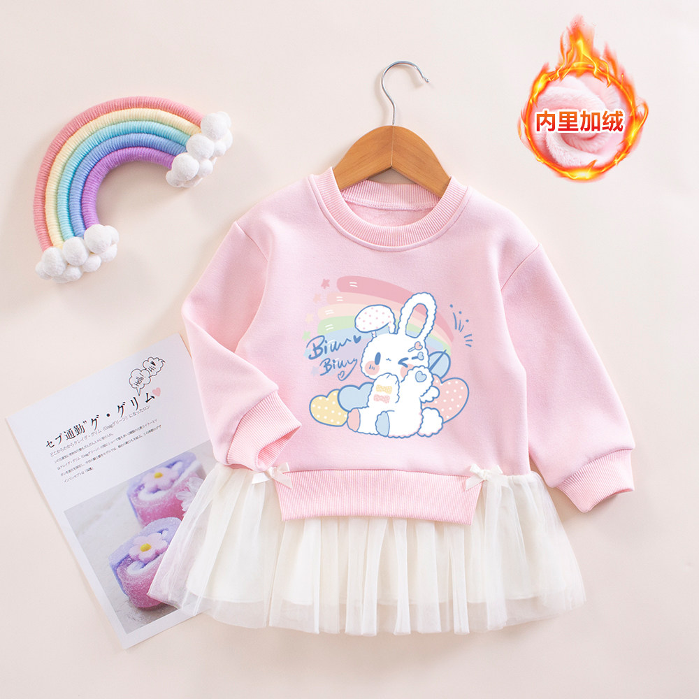 女童连衣裙秋冬加绒裙子2025新款兔子衣服儿童秋季宝宝洋气公主裙,童装/婴儿装/亲子装,连衣裙,淘宝优惠券,粉丝福利购,淘宝优惠卷