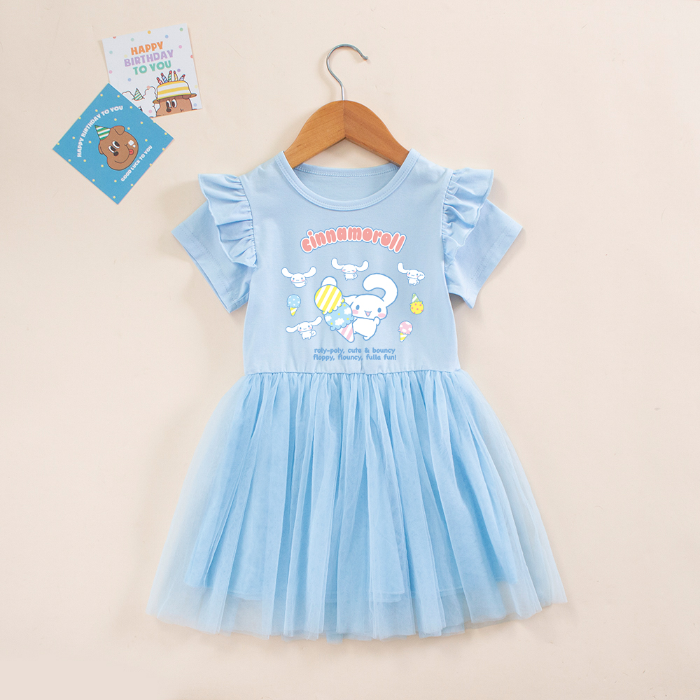 女童卡通纯棉连衣裙夏天休闲裙子