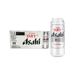 新包装 ASAHI 24罐整箱装 500ml 原麦汁10.9度 朝日超爽生啤酒听装