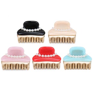 亚历山大同款发饰发夹法式发夹抓夹旺多姆光板珍珠中号夹头饰发卡