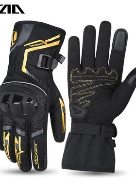 JCAA摩托车冬季骑行防摔手套男女防水防风加绒防寒机车防护装备