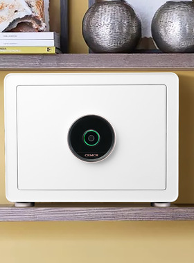 卡唛crmcr首饰保险箱家用已接入米家APP首饰保险柜家用小型30CM指纹密码箱衣柜入墙办公防盗全钢保管箱夹万