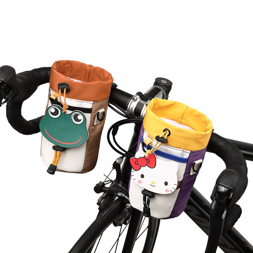 超可爱自行单车前上包水杯袋